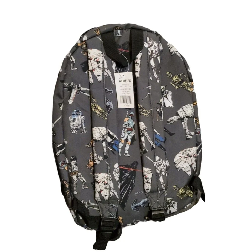RARE Star Wars 17'' Backpack All-Over Print Bag Comic Characters - Picture 3 of 3